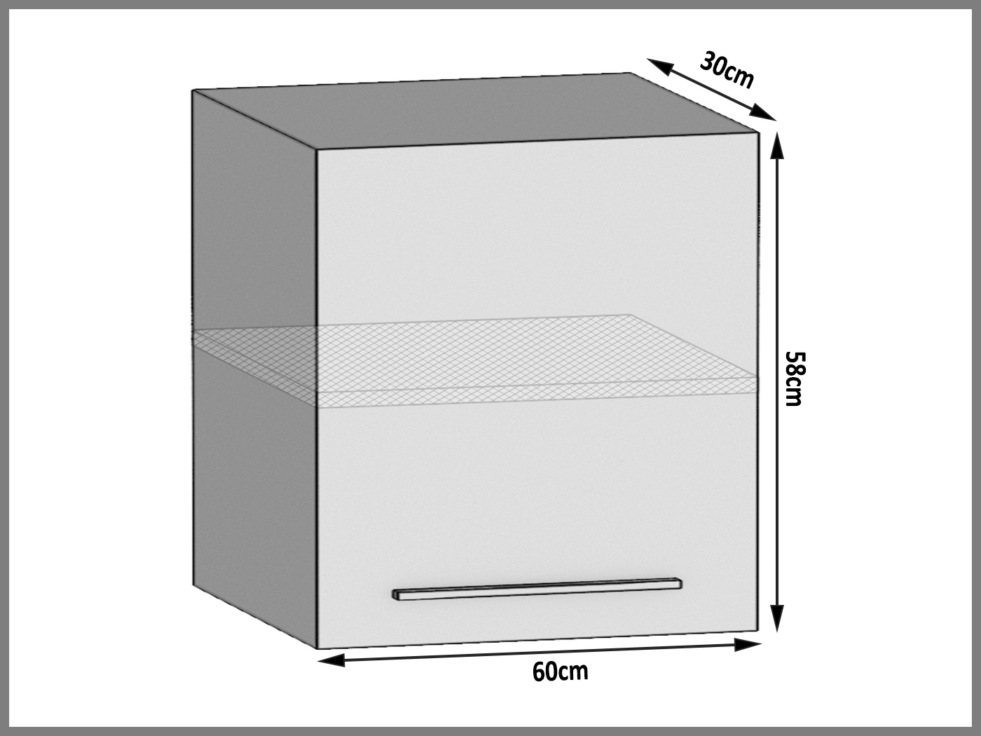Armoire de cuisine Belini supérieure 60 cm ébène royal Fabricant TOR SG60/1/WT/HK/0/T
