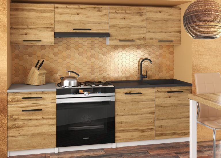 Meuble de cuisine 180 cm chêne wotan chêne sonoma avec plan de travail Fabricant TOR SUPERUNIQA2/4/WT/DW/0/B1