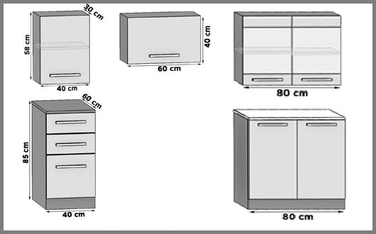 Cuisine Belini 120 cm chêne sonoma avec plan de travail Alina Fabricant TOR ALINA/3/WT/DS/0/F