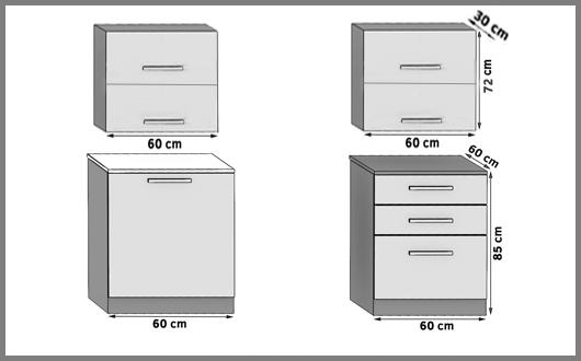 Meubles de cuisine 120 cm en chêne Wotan et chêne Sonoma avec plan de travail Fabricant TOR ELEGANTA/2/WT/DS/0/T