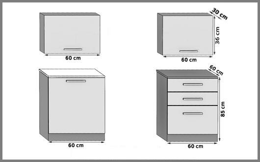 Meubles de cuisine 120 cm noir ébène foncé avec plan de travail Fabricant TOR VULCANO/2/WT/HK/0/T