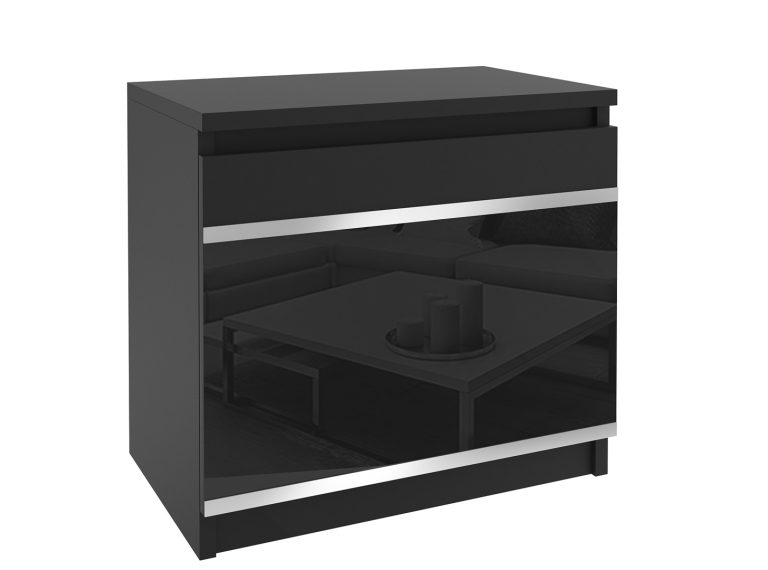 Table de chevet Belini noire Fabricant BH SN1/1/B/B/4B/0
