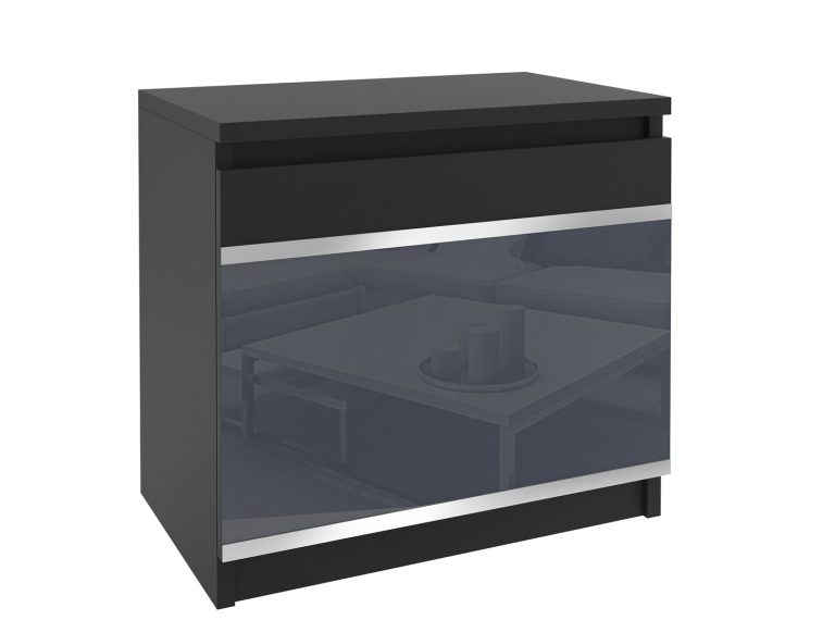 Table de chevet Belini noir / gris Fabricant BH SN1/1/B/B/4S/0
