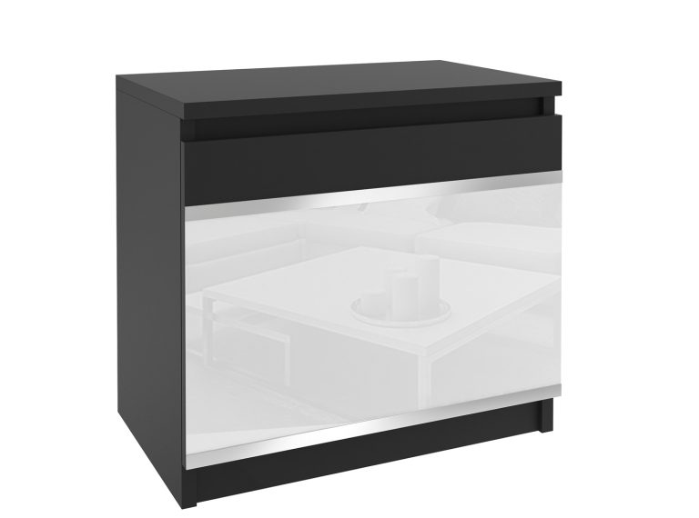 Table de chevet Belini noir / blanc Fabricant BH SN1/1/B/B/4W/0
