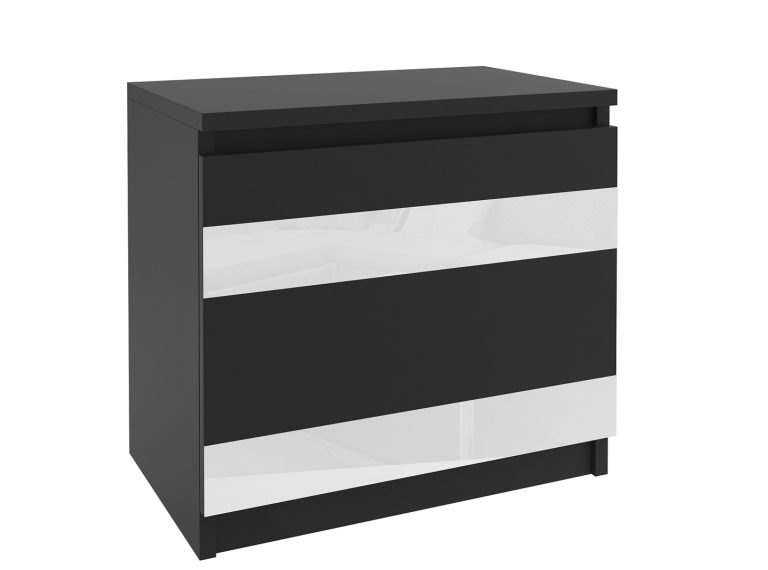 Table de chevet Belini noire Fabricant MH SN1/0/B/B/W/0