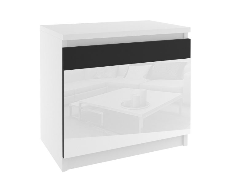 Table de chevet Belini blanche Fabricant SI SN1/0/W/B/W/0