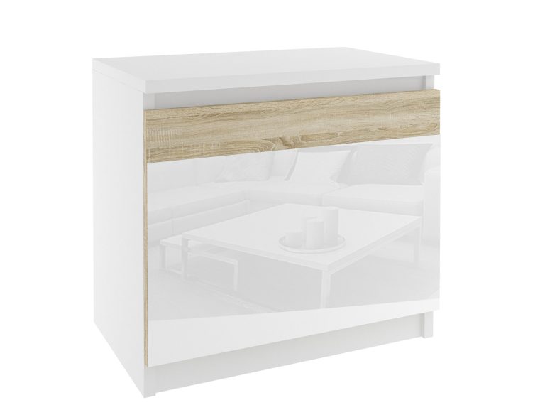 Table de chevet Belini blanche Fabricant SI SN1/0/W/DS/W/0