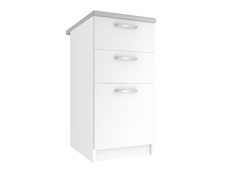 Meuble de cuisine Belini bas avec tiroirs 40 cm blanc mat avec plan de travail Fabricant TOR SDSZ40/0/WT/WT/0/E
