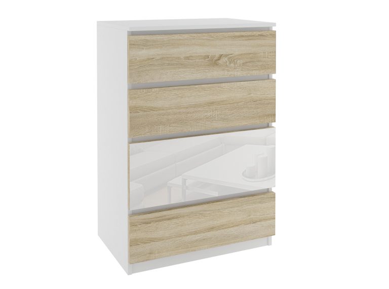 Commode 80 Belini blanc / chêne sonoma Fabricant SI KOM1/1/W/DS/W/0