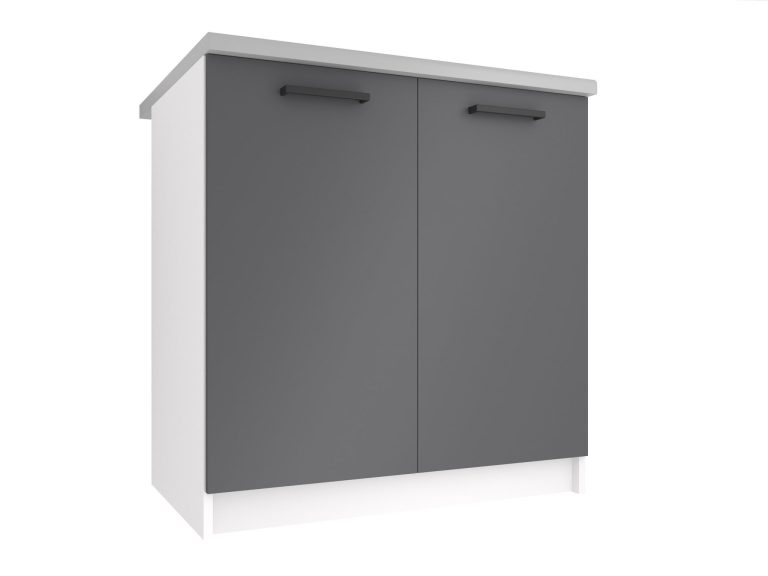 Armoire de cuisine basse 80 cm grise TOR SD80/0/WT/SR/0/B1