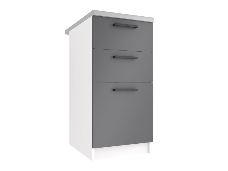 Armoire de cuisine sur pied sans plan de travail, avec tiroirs TOR SDSZ40/0/WT/SR/0/B1