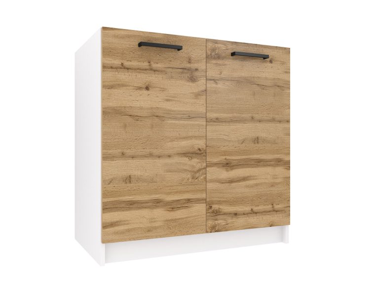 Meuble bas de cuisine 80 cm chêne Wotan TOR SDZ80/0/WT/DW/0/B1