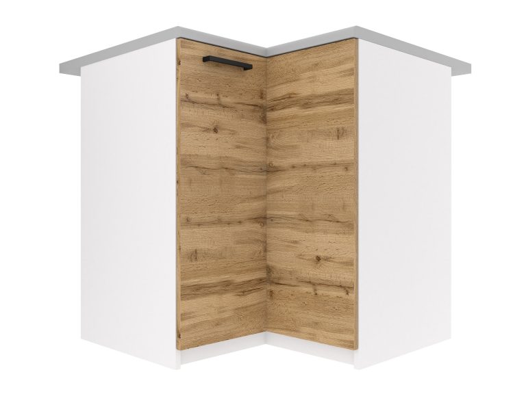 Armoire de cuisine Belini d'angle inférieure 90 cm chêne wotan sans plan de travail Fabricant TOR SNP90/2/WT/DW/BB/B1