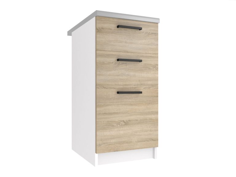 Armoire de cuisine sans plan de travail avec tiroirs TOR SDSZ40/1/WT/DS/0/B1