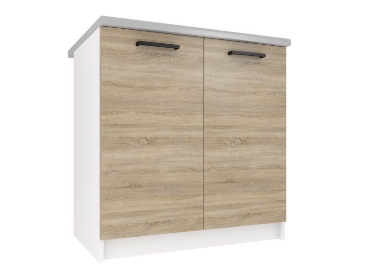 Meuble bas de cuisine sans plan de travail 80 cm chêne sonoma TOR SD80/0/WT/DS/BB/B1