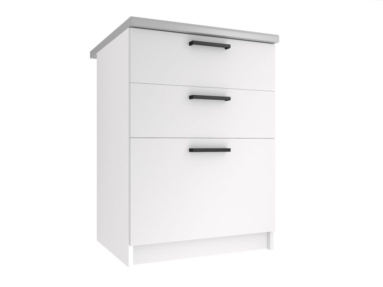 Armoire de cuisine sans plan de travail avec tiroirs TOR SDSZ60/0/WT/WT/0/B1
