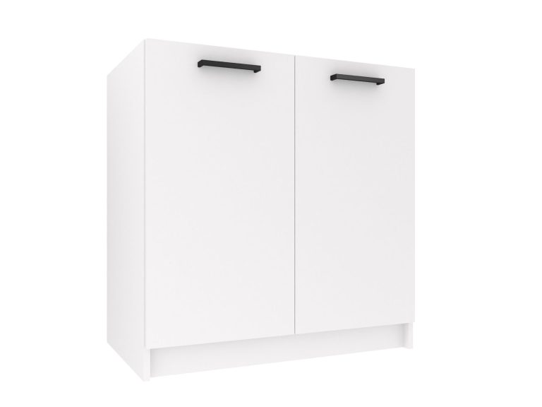 Meuble bas de cuisine 80 cm blanc TOR SDZ80/0/WT/WT/0/B1