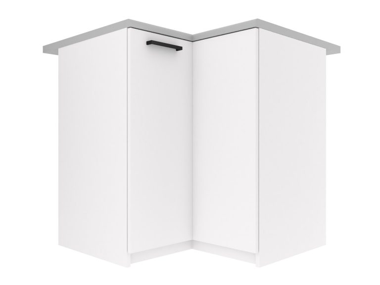 Armoire de cuisine Belini d'angle inférieure 90 cm blanc mat sans plan de travail Fabricant TOR SNP90/2/WT/WT/BB/B1
