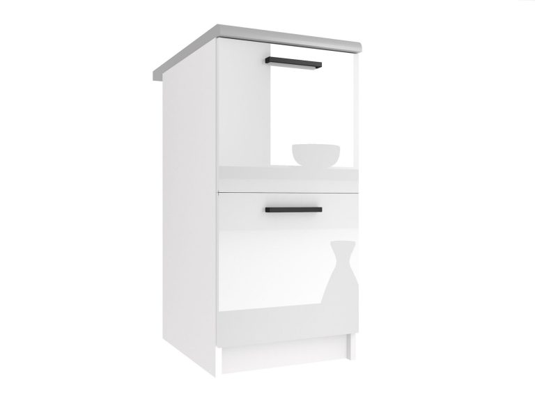 Armoire de cuisine inférieure 40 cm blanc brillant INF SD2-40/0/WT/W/0/B1