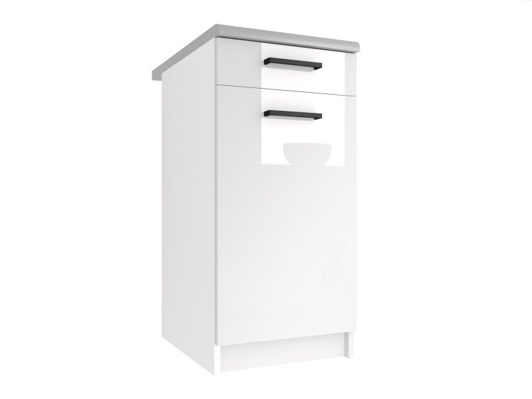 Armoire de cuisine sur pied avec tiroirs INF SDSZ1-40/1/WT/W/0/B1