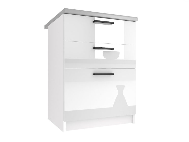 Armoire de cuisine sans plan de travail avec tiroirs INF SDSZ60/1/WT/W/0/B1