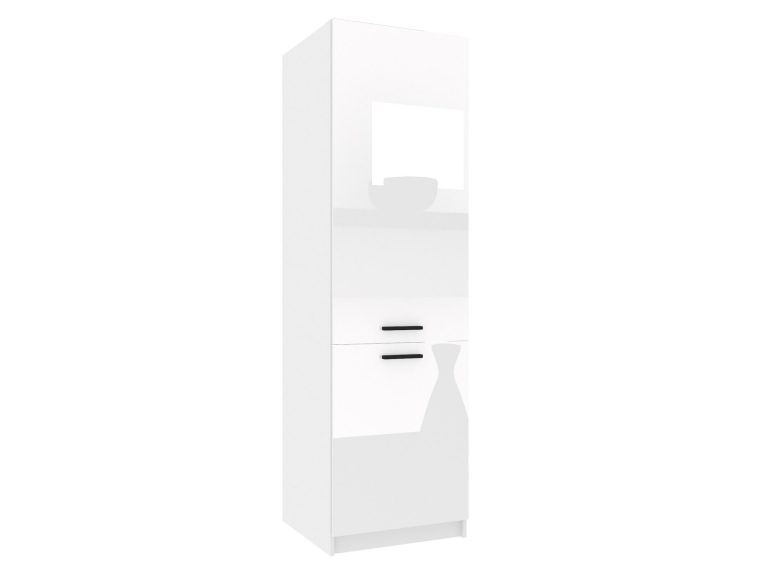 Colonne de cuisine 60 cm blanc brillant INF SSL60/1/WT/W/0/B1