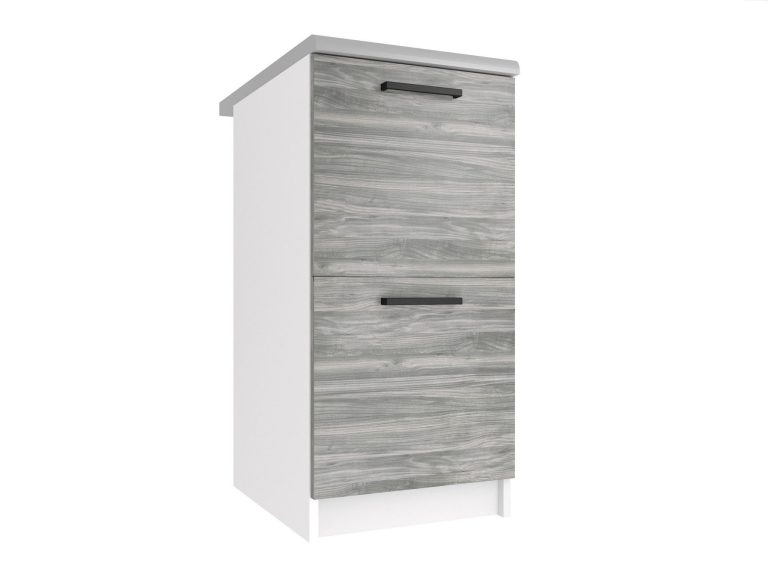 Armoire de cuisine inférieure 40 cm grise TOR SD2-40/0/WT/GW/0/B1