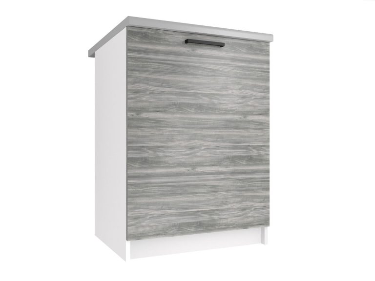 Armoire de cuisine inférieure 60 cm grise TOR SD60/0/WT/GW/0/B1/