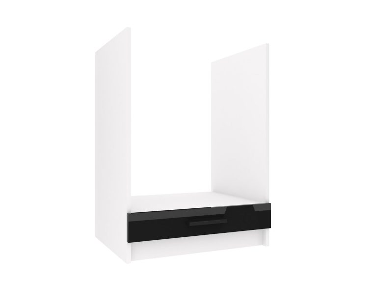 Meuble bas de cuisine 60 cm noir brillant INF SDP60/0/WT/B/0/B1