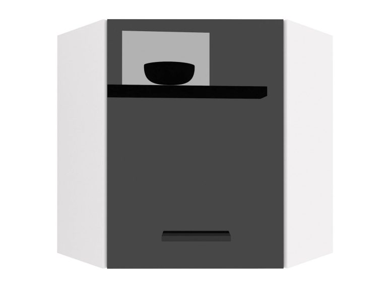 Armoire de cuisine d'angle suspendue INF SGN60/2/WT/B/0/B1