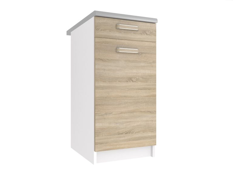 Armoire de cuisine sans plan de travail avec tiroirs TOR SDSZ1-40/1/WT/DS/0/F