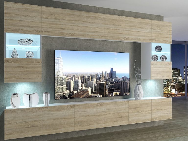 Meuble mural 300 cm Belini chêne sonoma Imperium 1 Fabricant IMP 1/5/W/DS/0/0