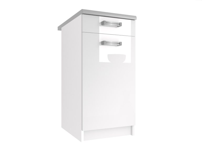 Armoire de cuisine sur pied avec tiroirs INF SDSZ1-40/1/WT/W/0/D