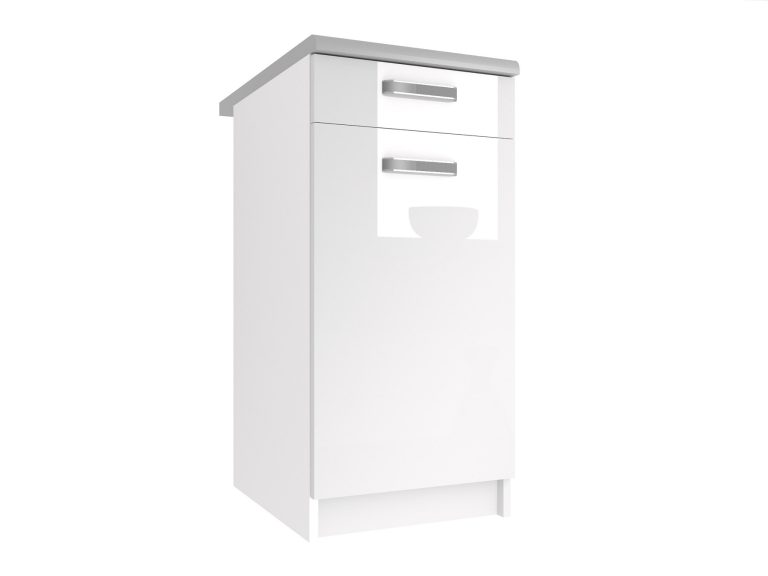 Armoire de cuisine sur pied avec tiroirs INF SDSZ1-40/1/WT/W/0/F