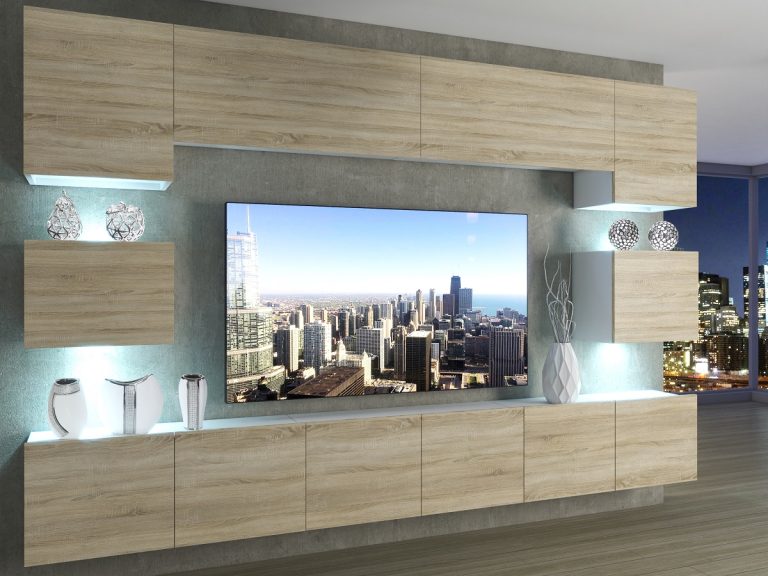 Meuble mural 300 cm Belini  chêne sonoma Imperium 3 Fabricant IMP 3/5/W/BWB/0/0