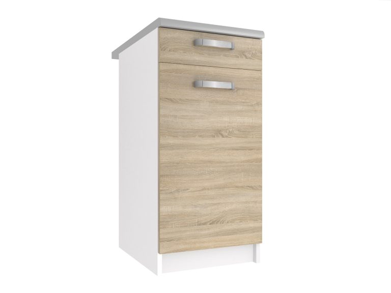 Armoire de cuisine sur pied avec tiroirs TOR SDSZ1-40/1/WT/DS/0/U