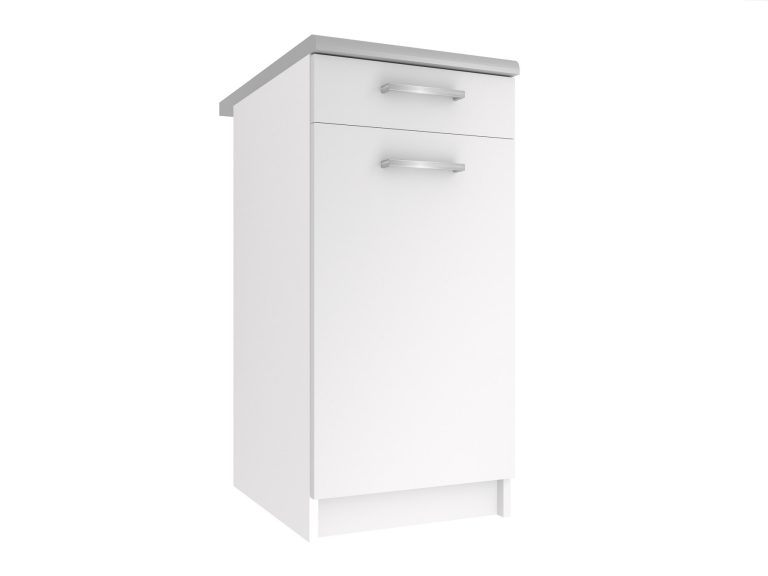 Meuble de cuisine Belini bas avec tiroirs 40 cm blanc mat avec plan de travail Fabricant TOR SDSZ1-40/1/WT/WT/0/E
