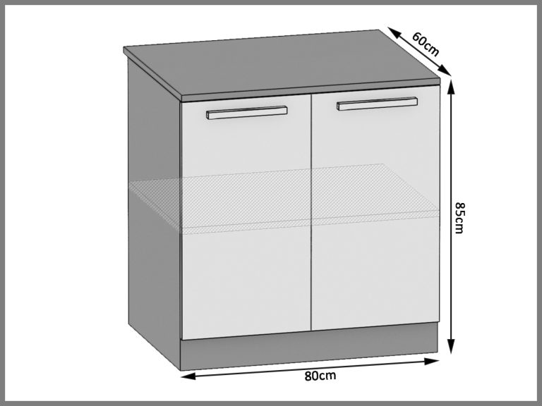 Armoire de cuisine sur pied TOR SD80/0/WT/DS/0/E