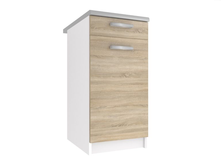Armoire de cuisine sur pied avec tiroirs TOR SDSZ1-40/1/WT/DS/0/T