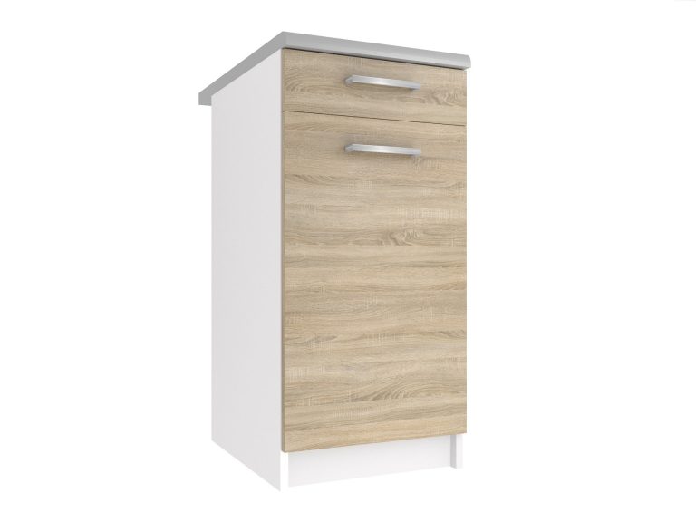 Armoire de cuisine sur pied avec tiroirs TOR SDSZ1-40/1/WT/DS/0/E