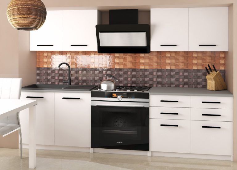 Meubles de cuisine 160 cm blanc mat avec plan de travail Fabricant TOR KOMPAKTO2/2/WT/WT/0/B1