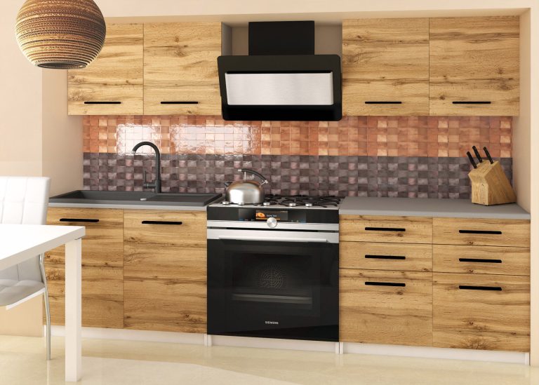 Meuble de cuisine 160 cm chêne wotan chêne sonoma avec plan de travail Fabricant TOR KOMPAKTO2/2/WT/DW/0/B1