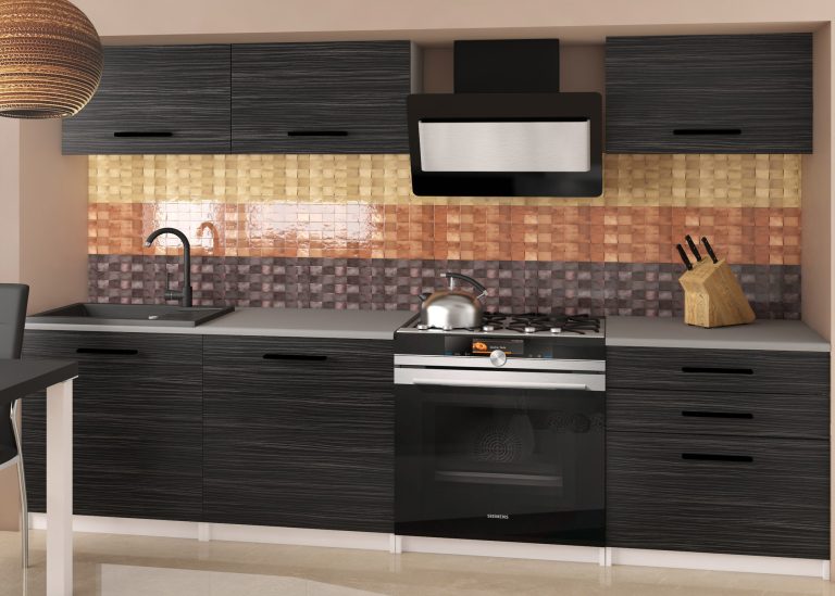 Meubles de cuisine 180 cm noirs ébène foncés sans plan de travail Fabricant TOR LAURENTINO2/3/WT/HK/BB/B1