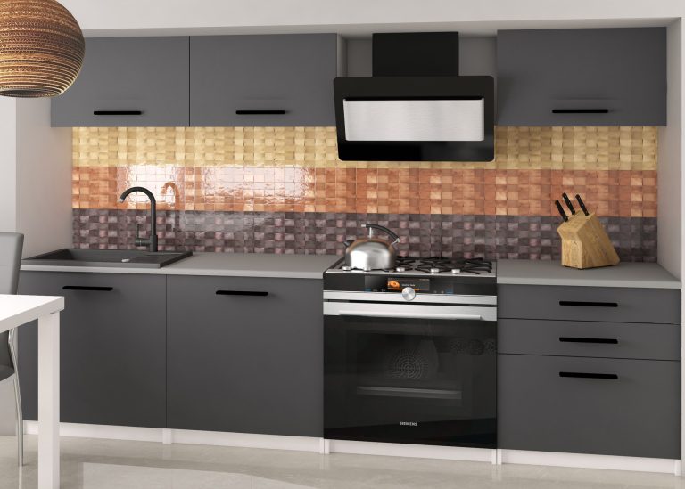 Meubles de cuisine 180 cm gris anthracite graphite avec plan de travail Fabricant TOR LAURENTINO2/3/WT/SR/0/B1