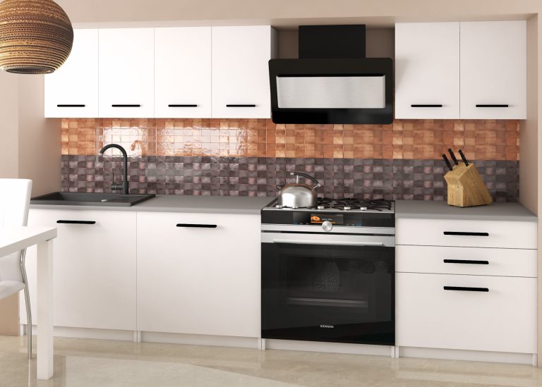 Meubles de cuisine 180 cm blanc mat avec plan de travail Fabricant TOR SONIK2/3/WT/WT/0/B1