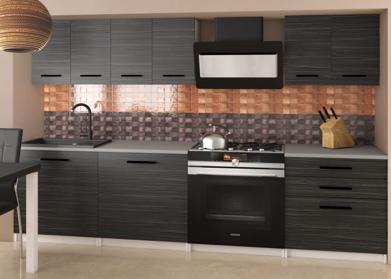 Meuble de cuisine 180 cm noir ébène foncé sans plan de travail Fabricant TOR SONIK2/3/WT/HK/BB/B1