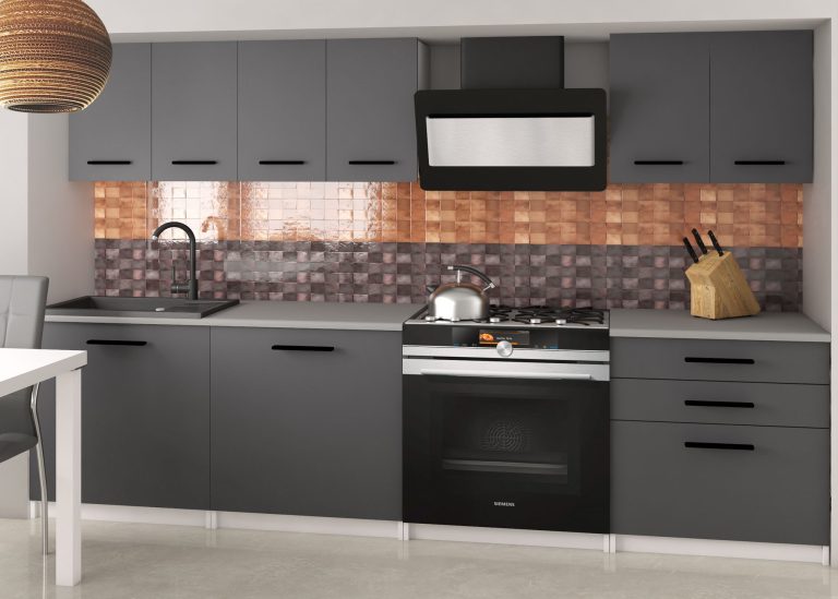 Meubles de cuisine 180 cm gris anthracite graphite avec plan de travail Fabricant TOR SONIK2/3/WT/SR/0/B1