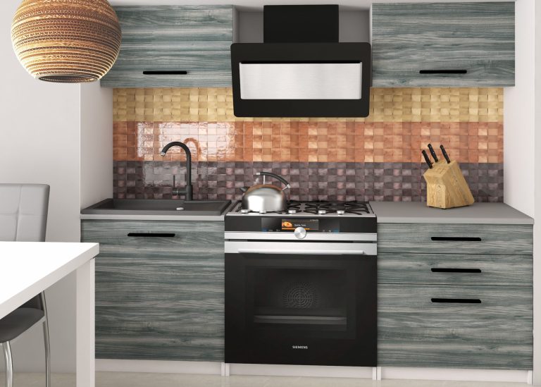 Meubles de cuisine 120 cm gris anthracite graphite sans plan de travail Fabricant TOR VULCANO2/3/WT/GW1/BB/B1