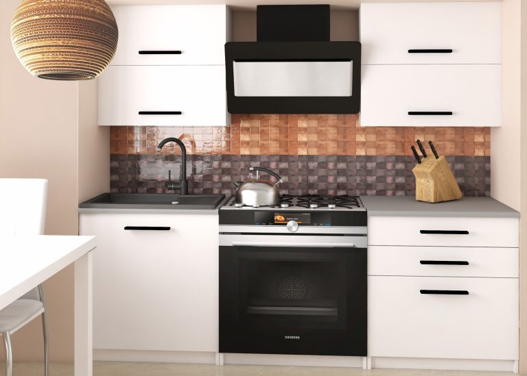 Meubles de cuisine 120 cm blanc mat sans plan de travail Fabricant TOR ELEGANTA2/2/WT/WT/BB/B1
