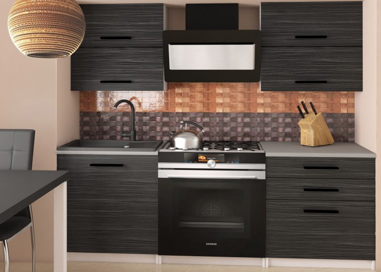 Meubles de cuisine 120 cm noir ébène foncé sans plan de travail Fabricant TOR ELEGANTA2/2/WT/HK/BB/B1